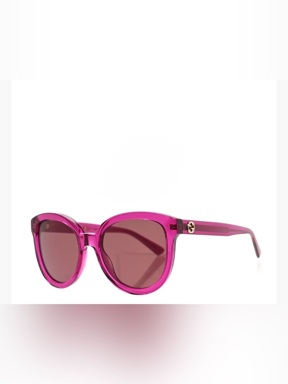 Gucci GG1315S Fuchsia Rounded Cat Eye Sunglasses w/ Case & Pouch $475 Retail - Picture 4 of 9